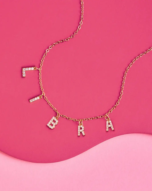 Libra Season Necklace - pave necklace xo, Fetti