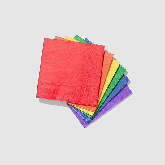 Make It Rainbow Cocktail Napkins (25 per pack) Coterie