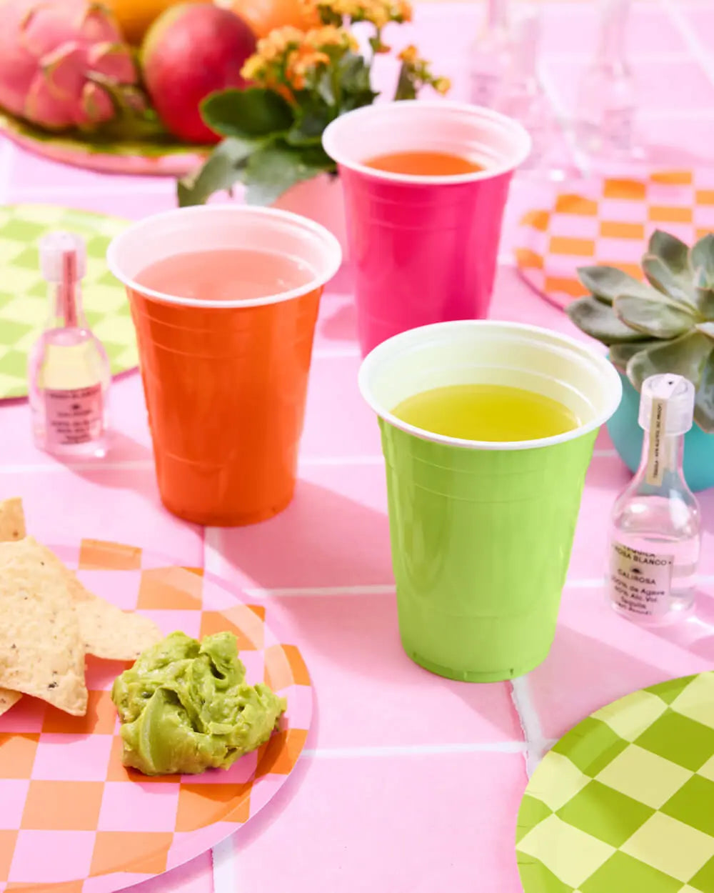 Margs Cups - 50 matte 16 oz cups xo, Fetti