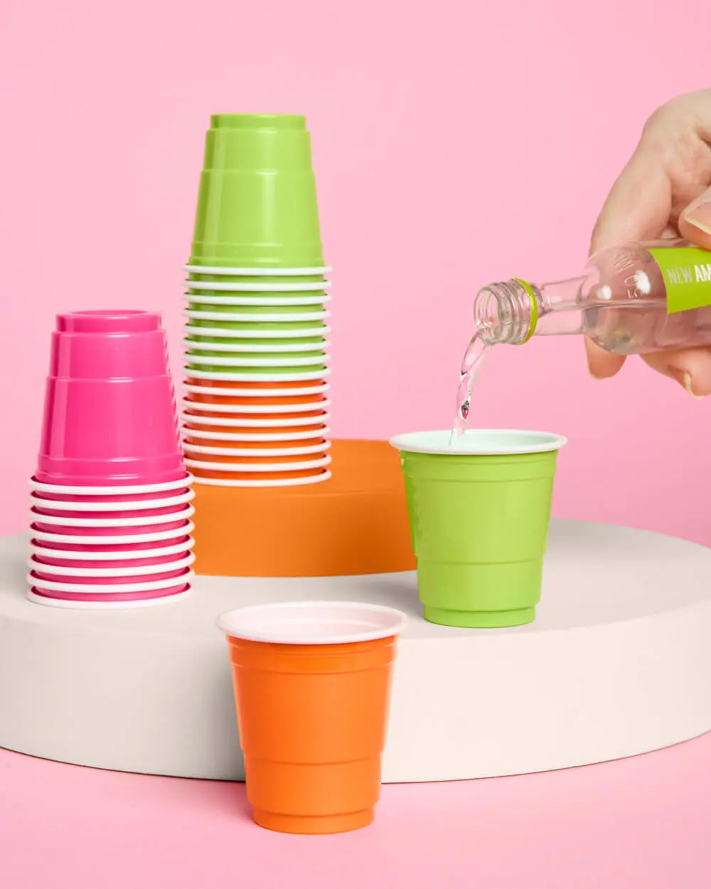 Margs Shot Glasses - 50 matte 2 oz shot glasses xo, Fetti