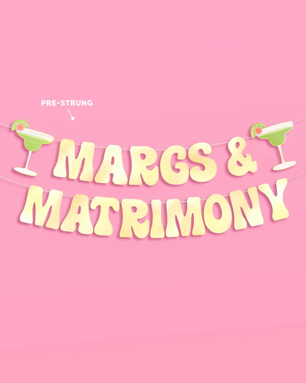 Margs & Matrimony Banner - gold foil banner xo, Fetti