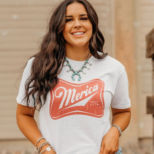 Merica Red Logo Graphic Tee Wild Junkie
