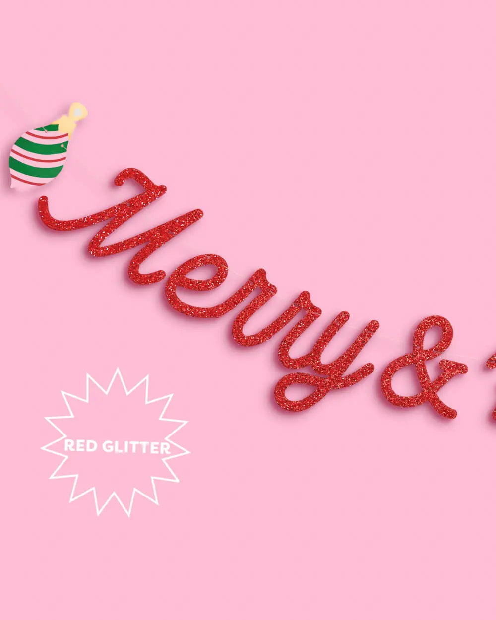 Merry & Bright Banner - two piece banner xo, Fetti