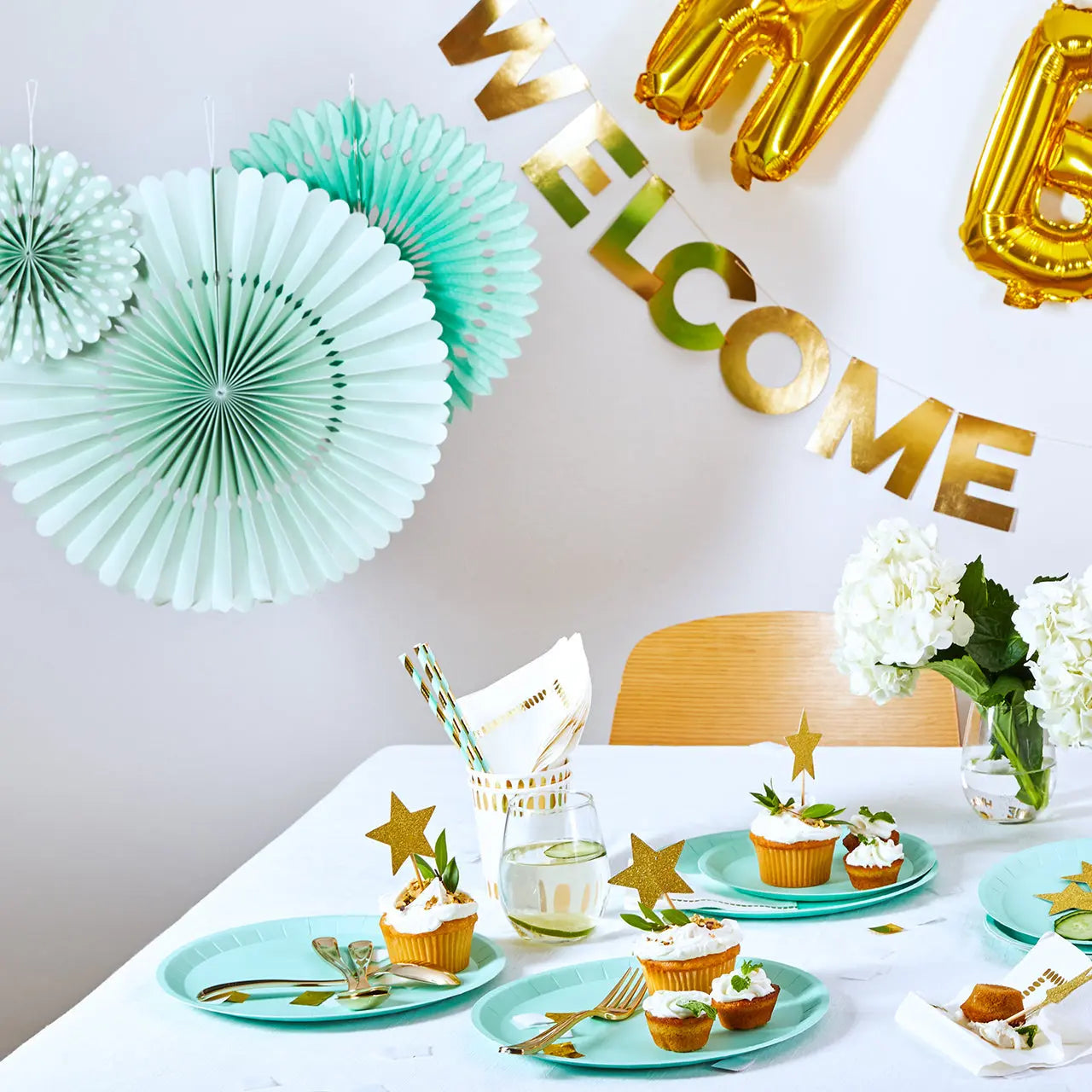 Mint Party Fans Coterie