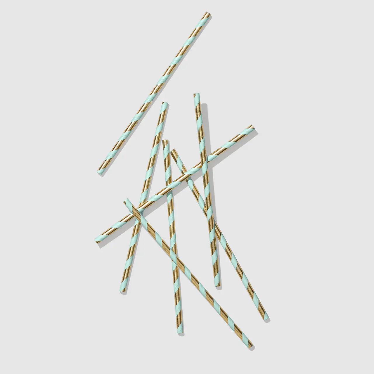 Mint and Gold Paper Straws (25 per pack) Coterie