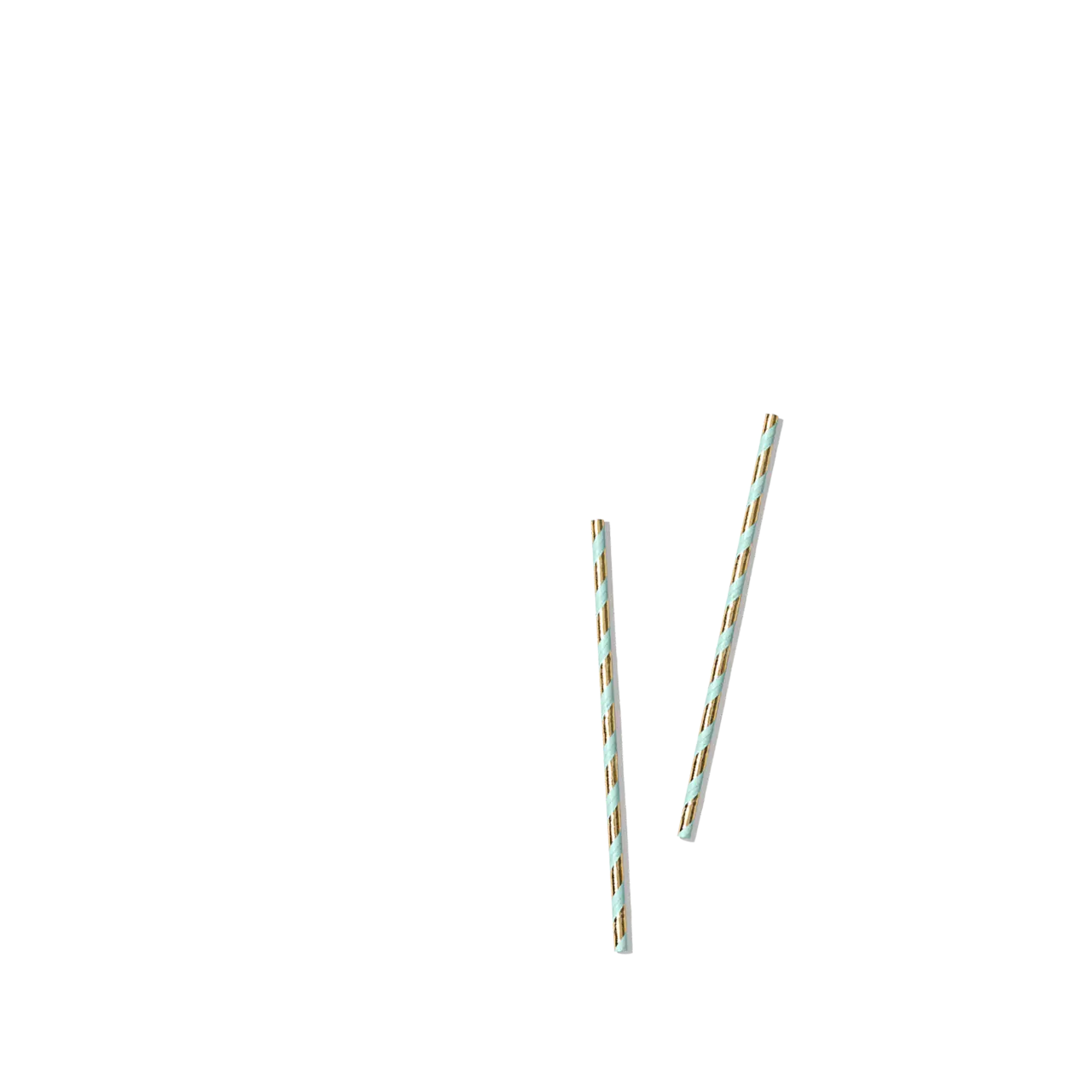 Mint and Gold Paper Straws (25 per pack) Coterie