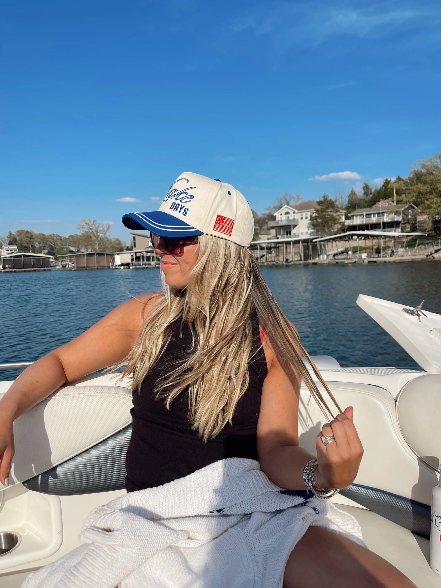 More Lake Days - Royal Blue Vintage Trucker Hat KenzKustomz