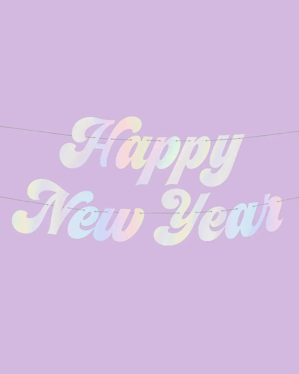 NYE 🪩 Banner - iridescent foil banner xo, Fetti