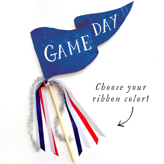 Navy Game Day Party Pennant Cami Monet