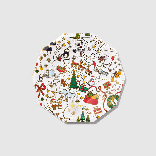 North Pole Large Plates (10 per pack) Coterie