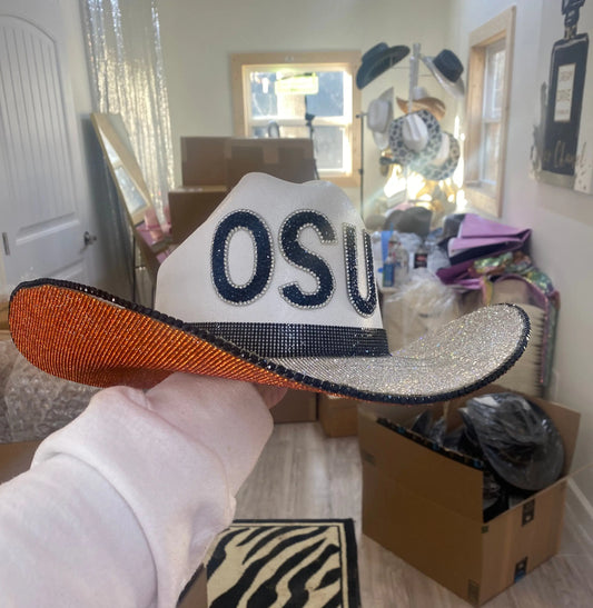 OSU Game Day Hat Rhinestone Cowgirl