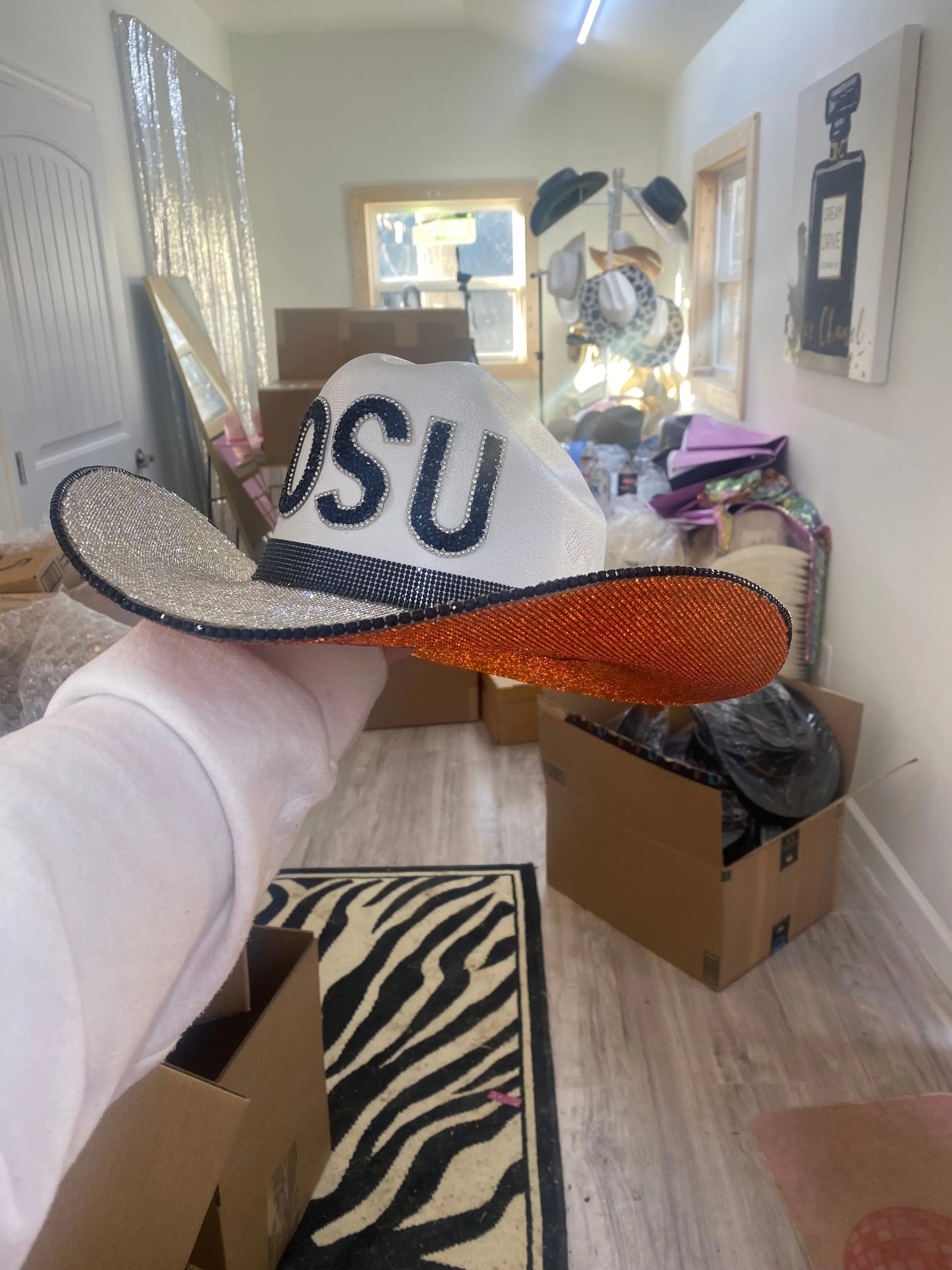 OSU Game Day Hat Rhinestone Cowgirl