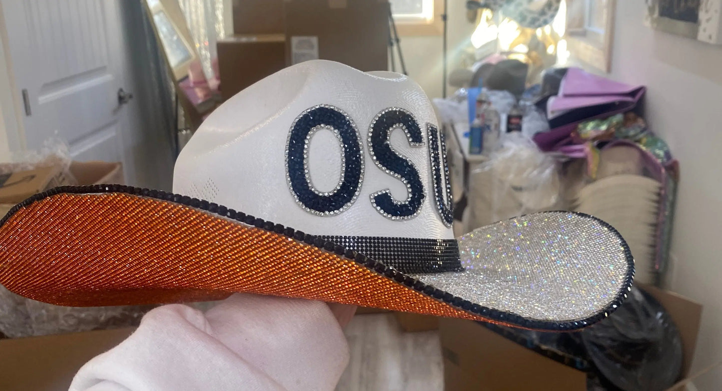 OSU Game Day Hat Rhinestone Cowgirl