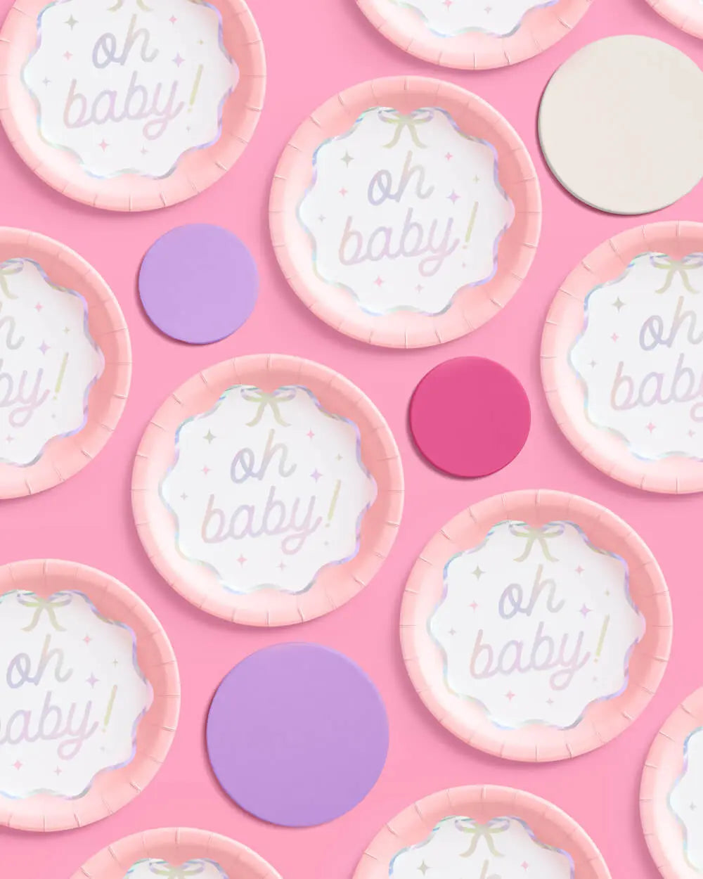 Oh Baby Plates - 25 paper plates xo, Fetti