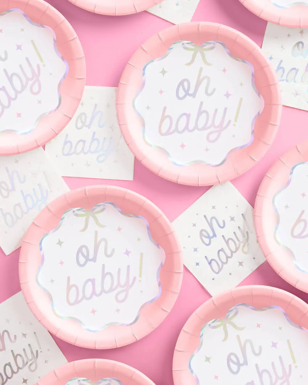 Oh Baby Plates - 25 paper plates xo, Fetti