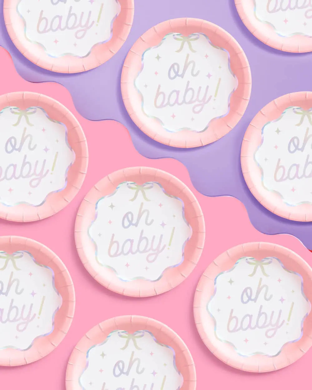 Oh Baby Plates - 25 paper plates xo, Fetti