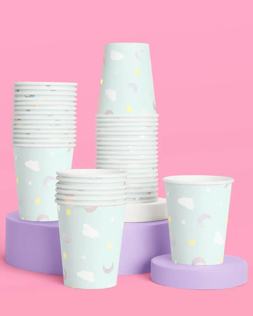 Over the Moon Cups - 50 paper cups xo, Fetti