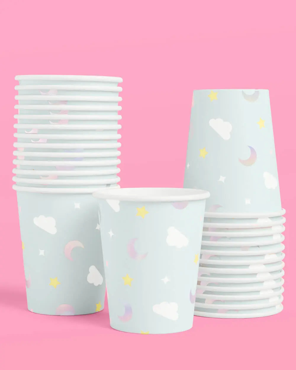 Over the Moon Cups - 50 paper cups xo, Fetti