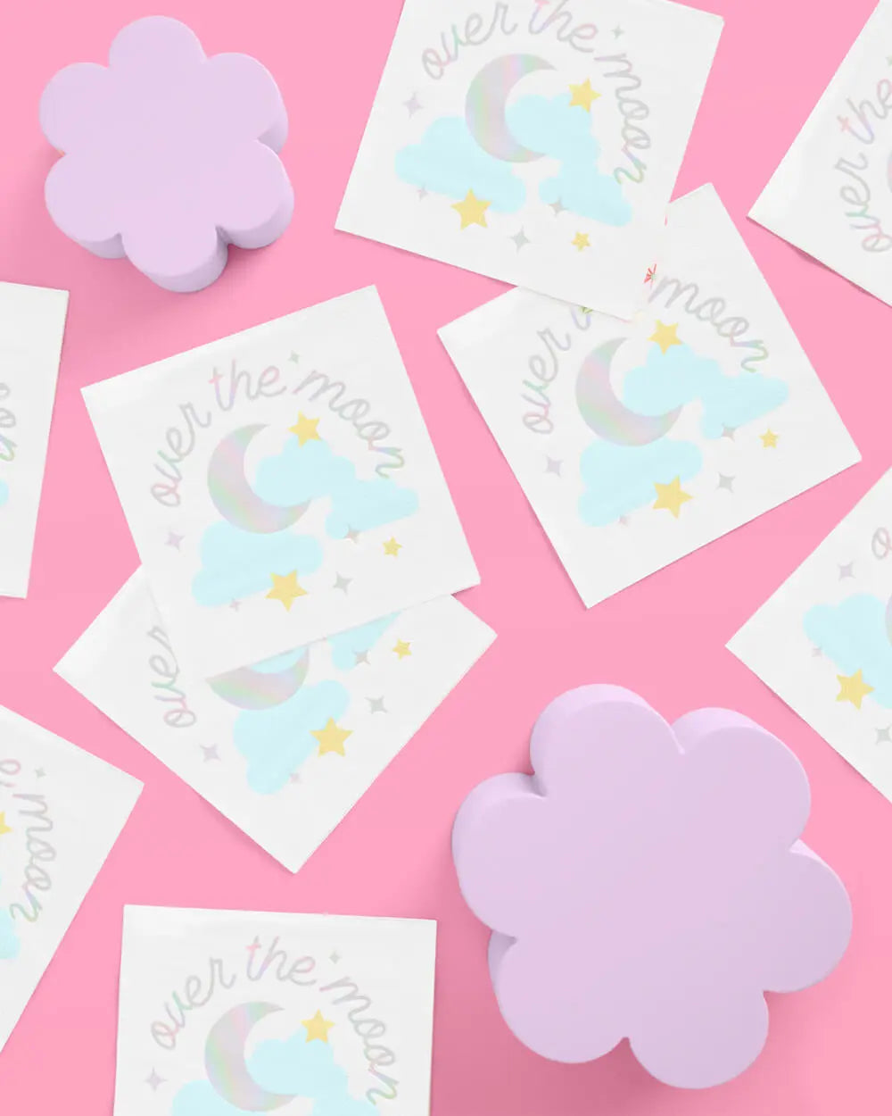 Over the Moon Napkins - 50 paper napkins xo, Fetti