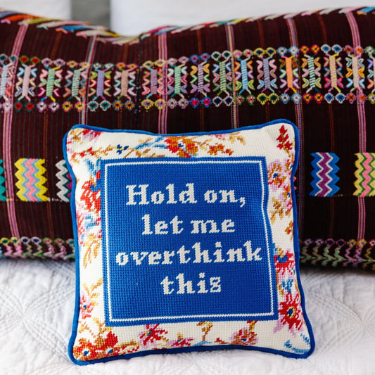 Overthink Needlepoint Pillow Furbish Studio