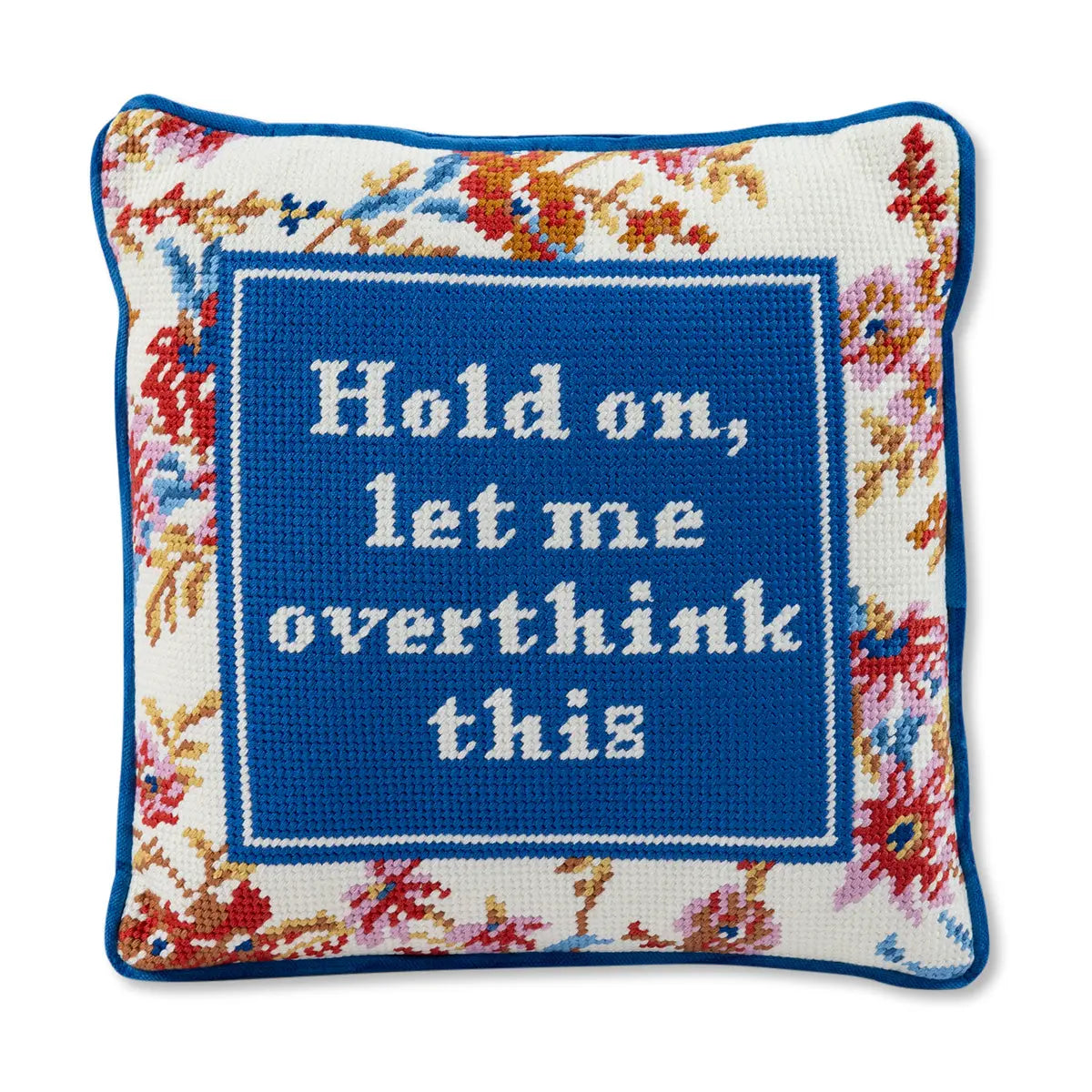 Overthink Needlepoint Pillow Furbish Studio