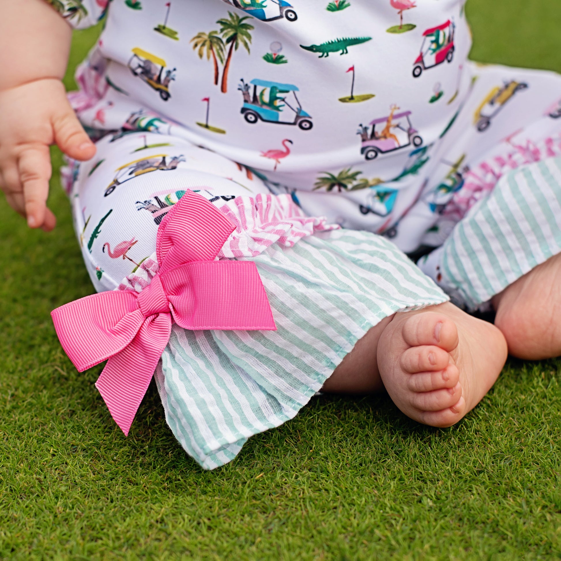 The Palms Girls Golf Romper - Latchkey 