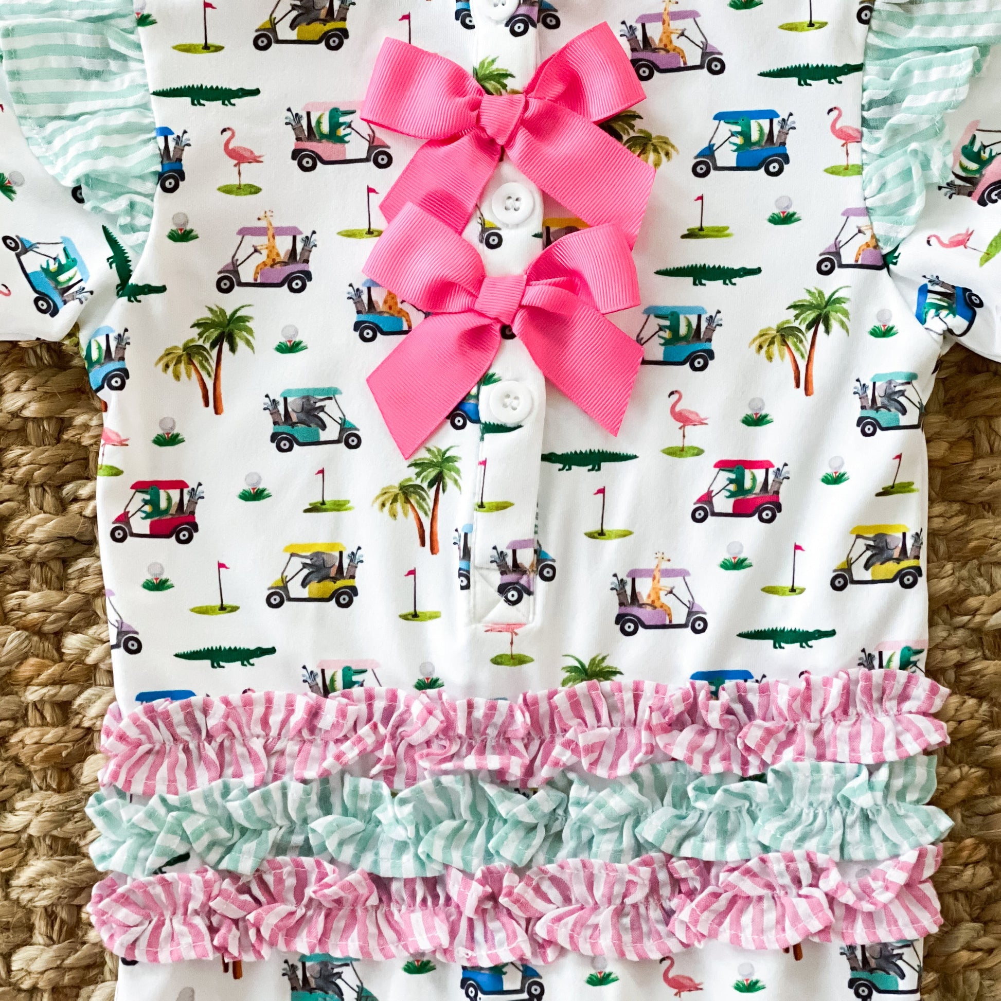 The Palms Girls Golf Romper - Latchkey 