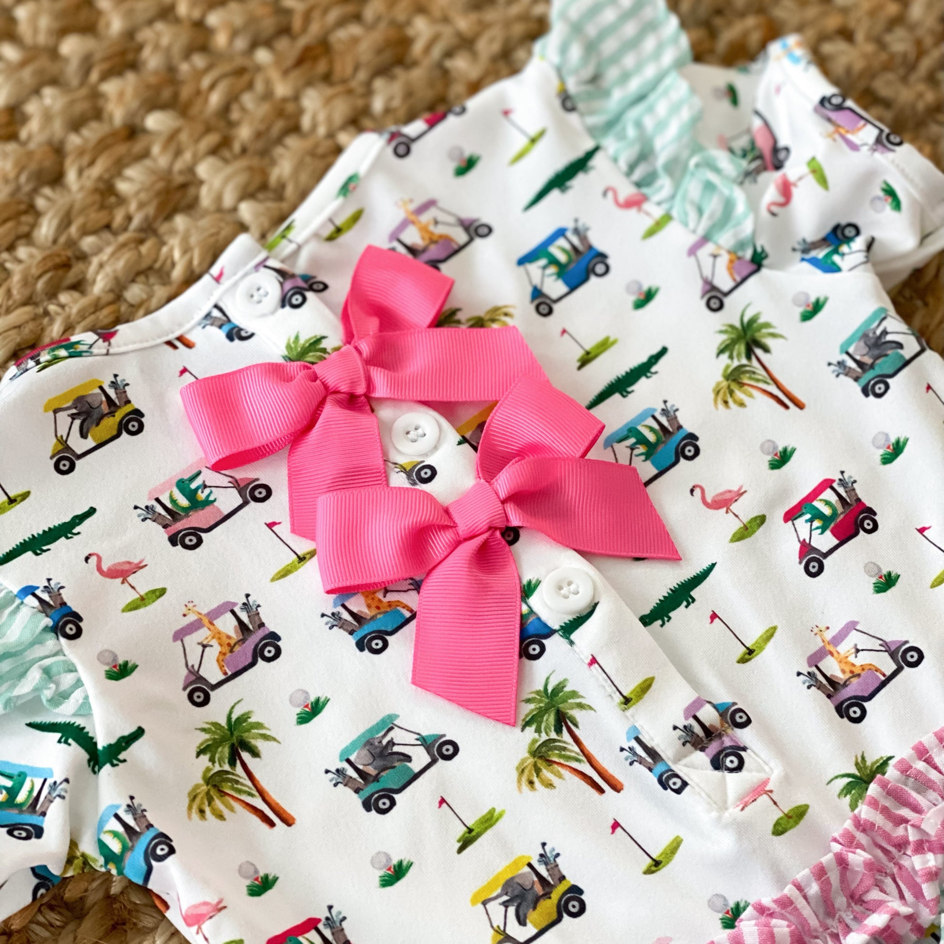 The Palms Girls Golf Romper - Latchkey 
