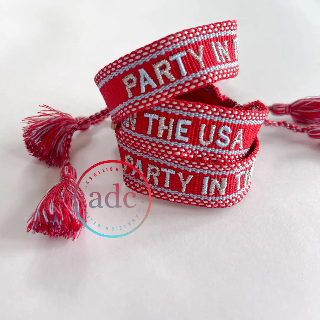 PARTY IN THE USA Bracelet *ADC Exclusive* America250🇺🇸 AshleighDesignCo