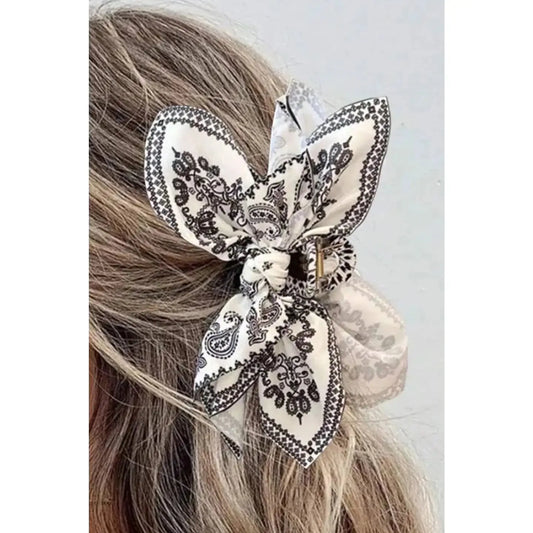Paisley Bow Claw Hair Clip Wild Junkie