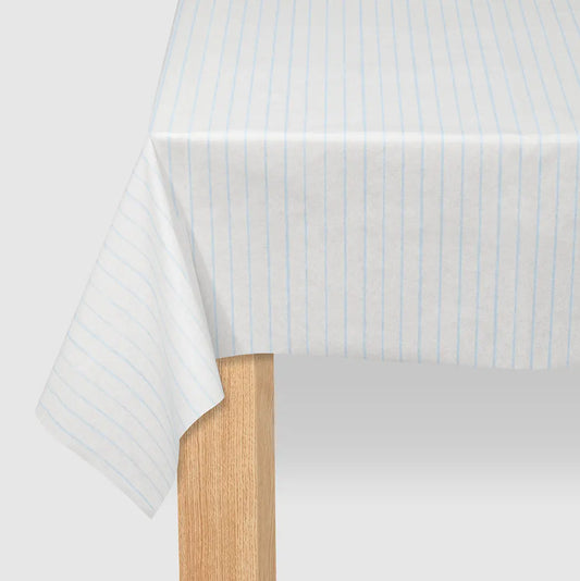 Pale Blue Pinstripe Tablecloth Coterie
