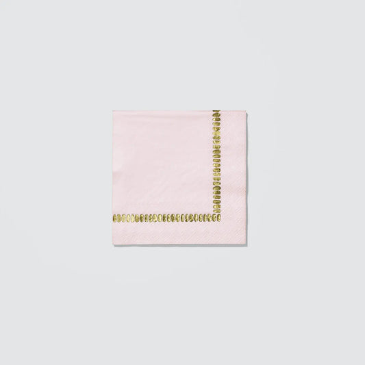 Pale Pink Brushstroke Cocktail Napkins (25 per pack) Coterie