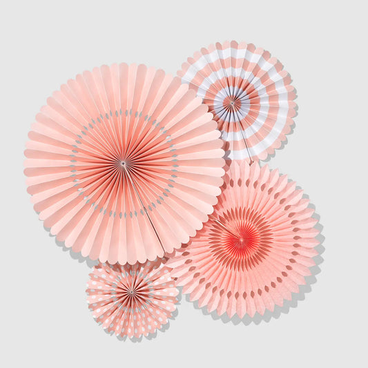 Pale Pink Party Fans Coterie
