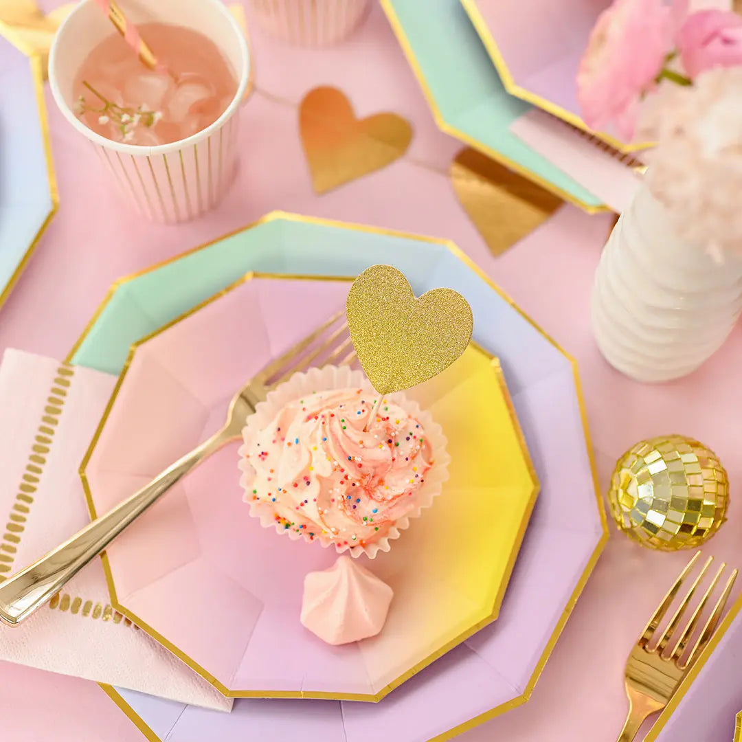 Pale Pink Pinstripe Cups (10 per pack) Coterie