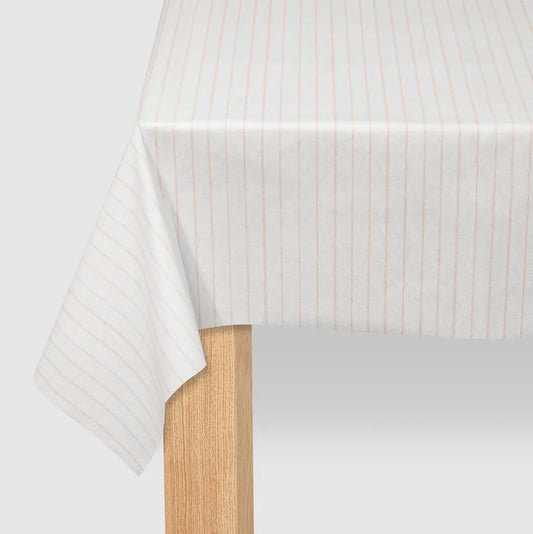 Pale Pink Pinstripe Tablecloth Coterie