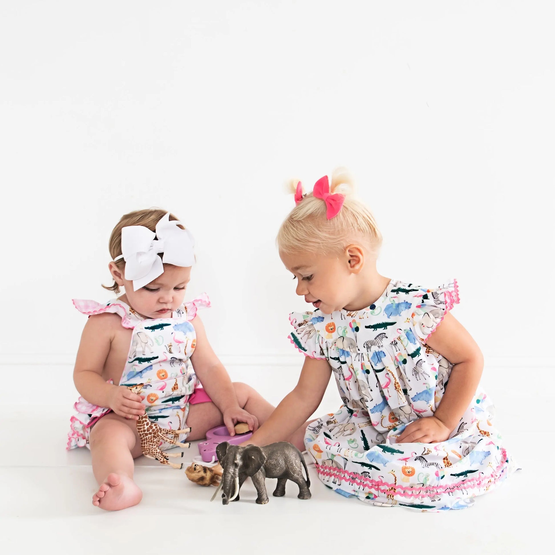 Party Animals Baby Toddler Girl Dress Safari Theme - Latchkey