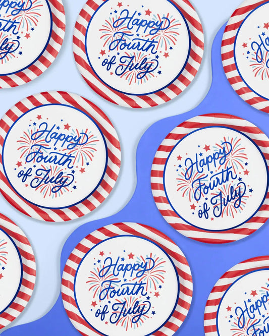 Party In The USA Plates - 25 paper plates xo, Fetti