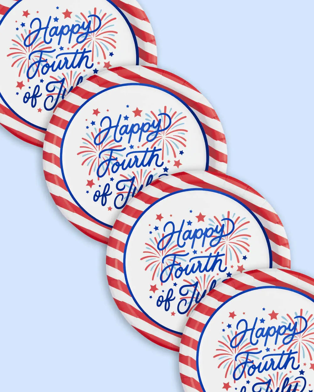 Party In The USA Plates - 25 paper plates xo, Fetti