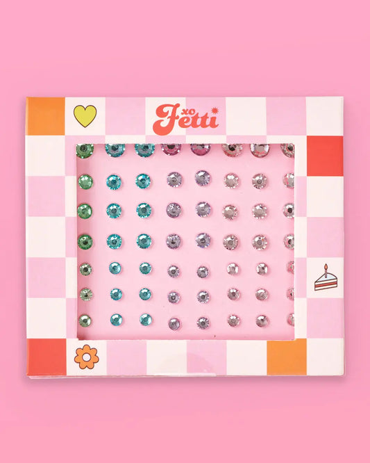 Pastel Gem Set - pre-glued eye applique xo, Fetti