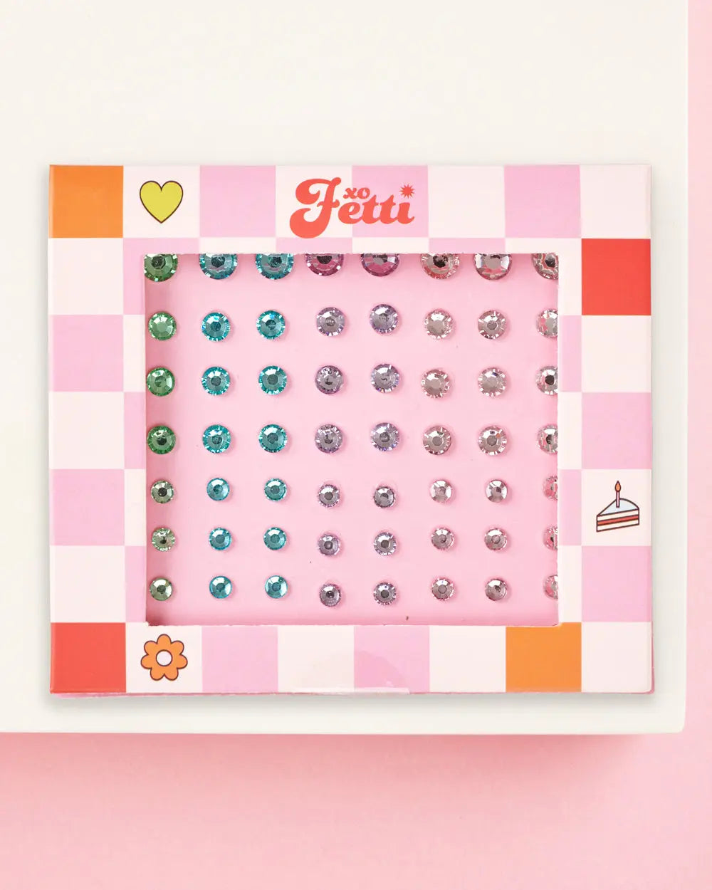 Pastel Gem Set - pre-glued eye applique xo, Fetti