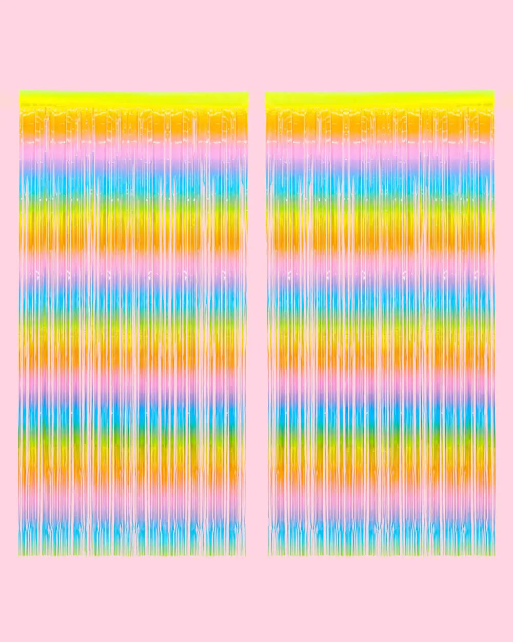 Pastel Party Curtain - rainbow foil curtain xo, Fetti