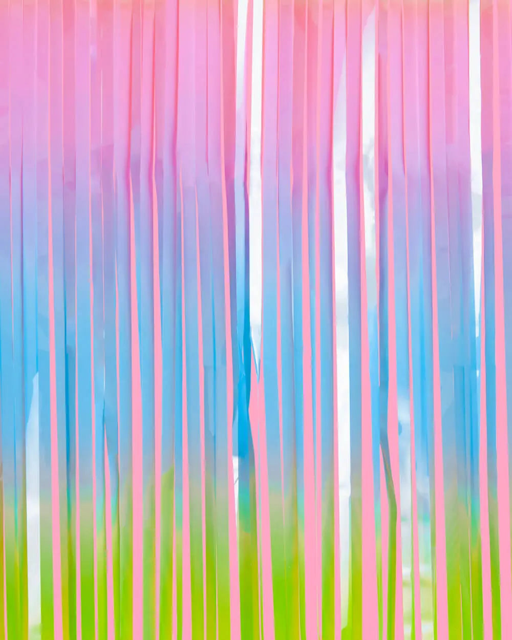 Pastel Party Curtain - rainbow foil curtain xo, Fetti