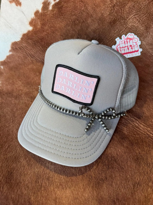 Pearl Bow Trucker Hat Chain Wild Junkie