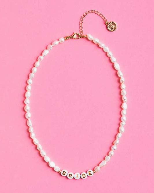 Pearlfect Necklace - beaded bride necklace xo, Fetti