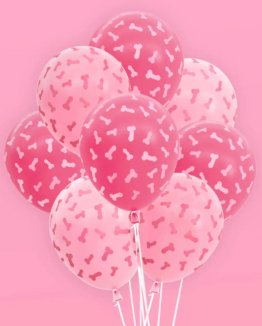Penis Balloon Pack - 24 latex balloons xo, Fetti