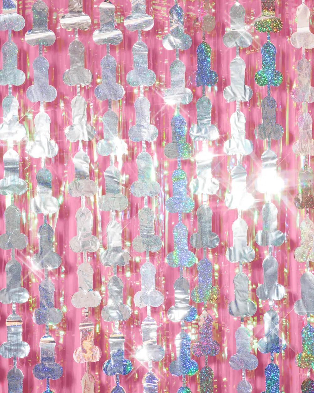 Penis Curtain Pack - iridescent foil curtains xo, Fetti