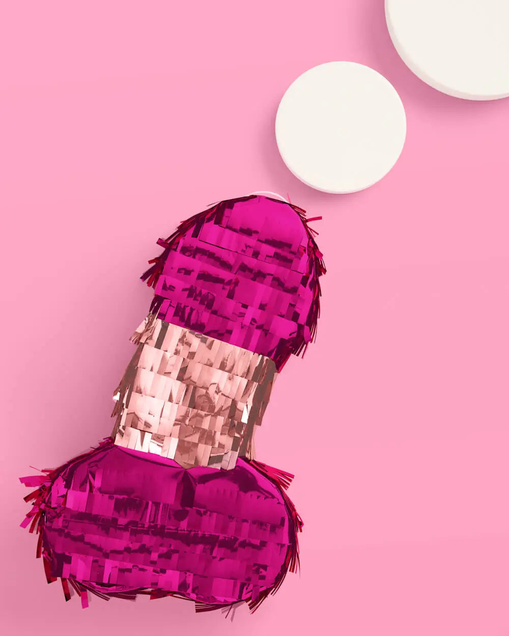 Penis Piñata - pink foil piñata xo, Fetti