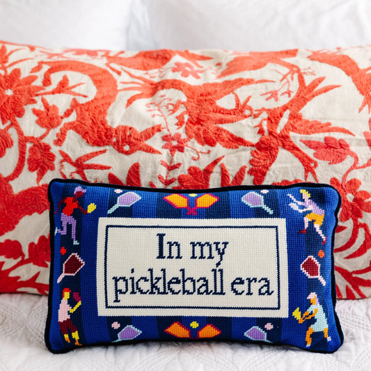 Pickleball Era Needlepoint Pillow Furbish Studio