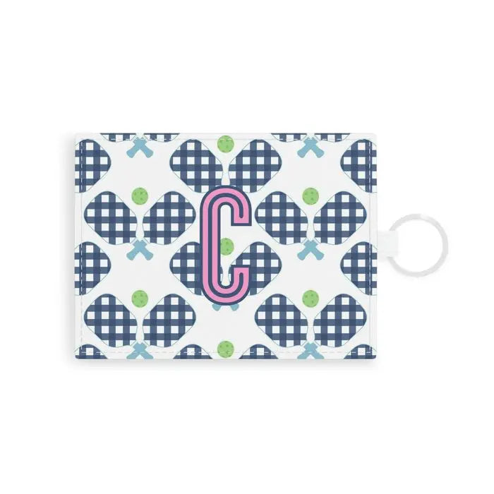 Pickleball Single Initial Card Case CB Studio