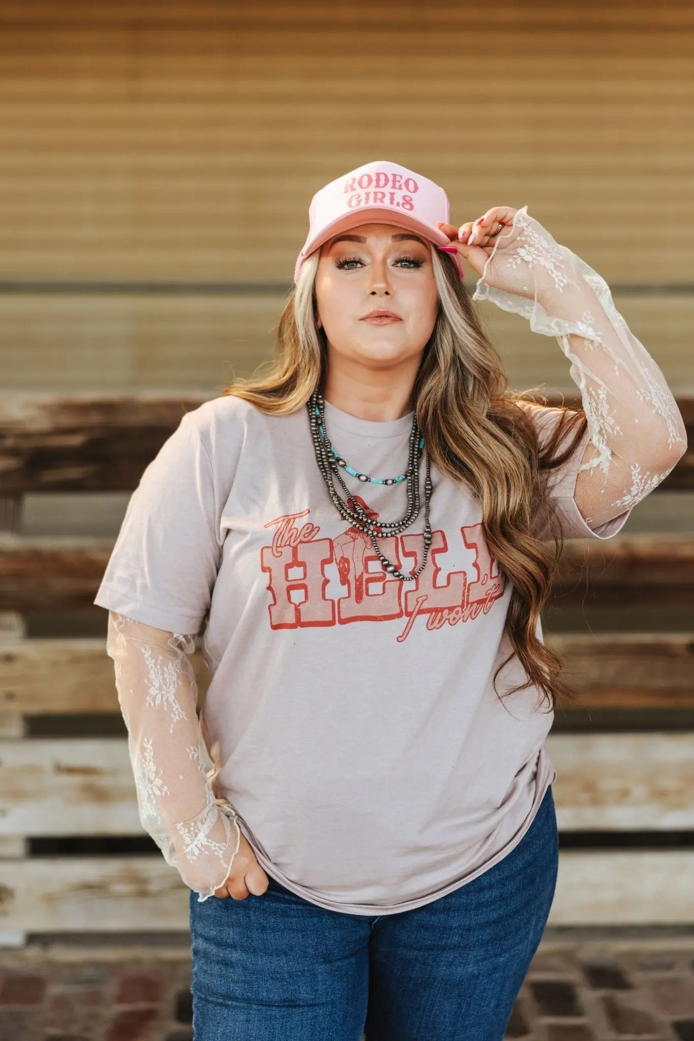 Pink Hell I Won't Cowgirl Graphic Tee Wild Junkie